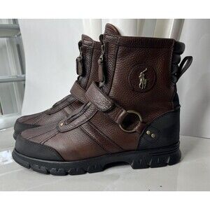 Polo Ralph Lauren Conquest Hi III Men's 9 D  Duck Boots Brown Leather 11571